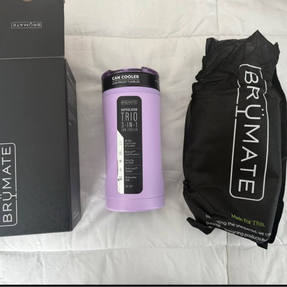 BrüMate Hopsulator Trio 3-in-1 Can Cooler - Purple